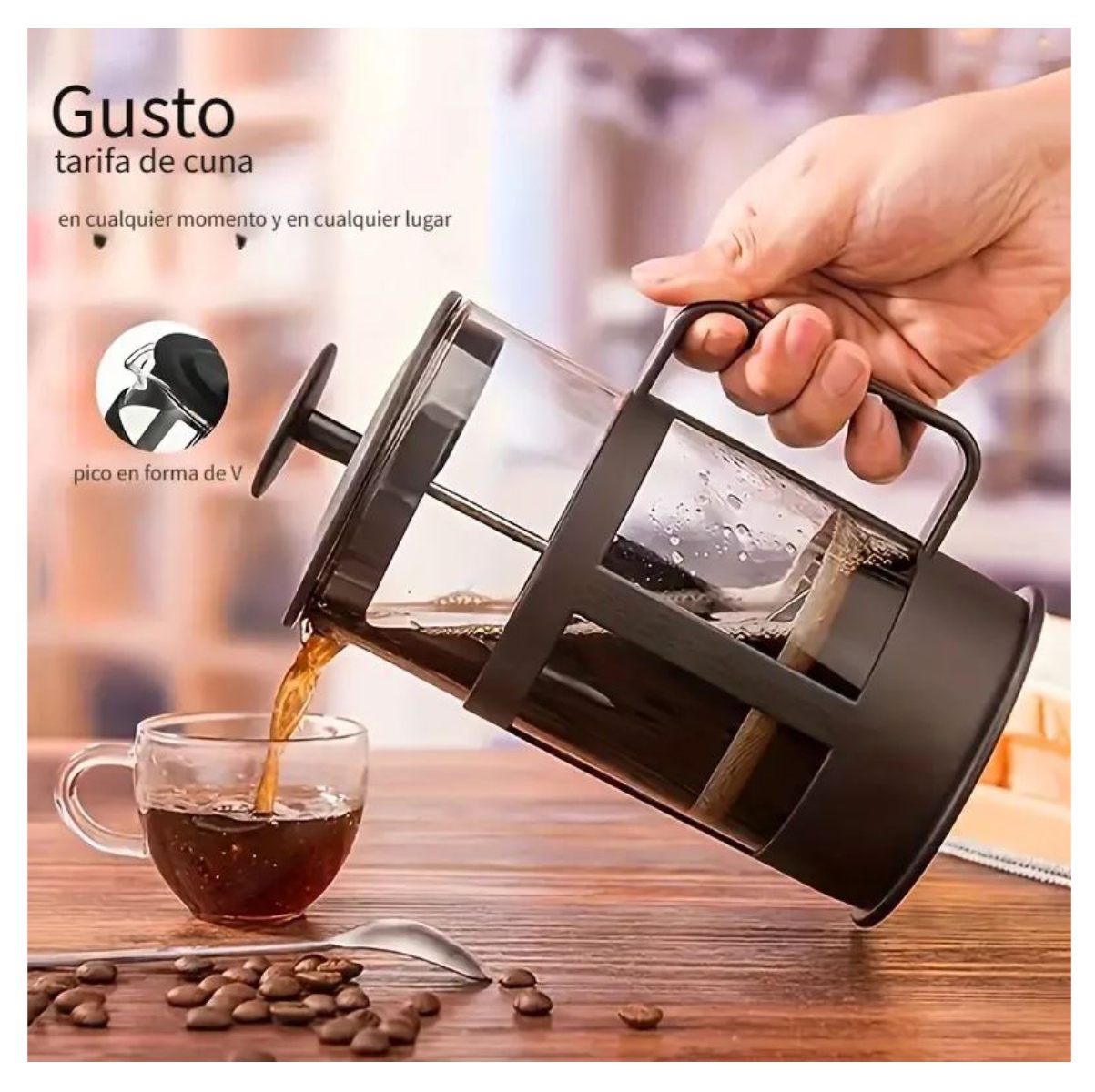 Miniatura 4 de Cafetera Prensa Francesa Cafe Te